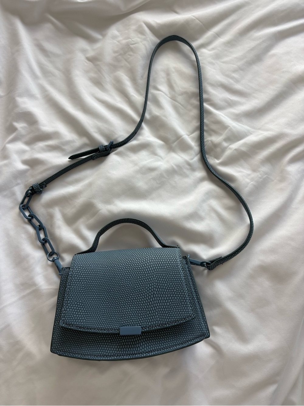 Forever 21 Textured Dark Teal Crossbody Bag